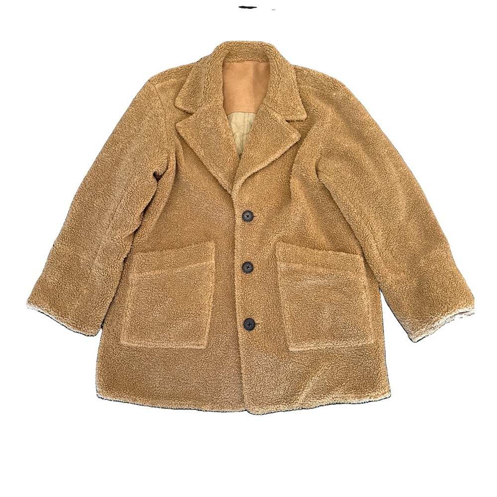 Derek Lam 10 Crosby Teddy Bear Reversible Coat Women Size 12 Retails $695